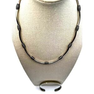 Vintage-Inspired Silver-Tone Necklace & Cuff Bracelet Set